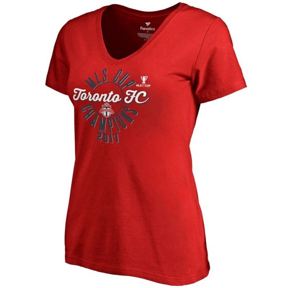 Toronto FC Womens V-Neck T-Shirt Red Size 3XL MLS Cup Champions - Picture 2 of 10